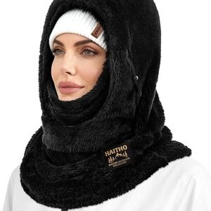 Ski Mask Balaclava for Women Men, Winter Full Face Mask Hooded Scarf for Cold We